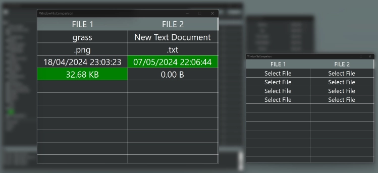 Tree Browser File Comparison